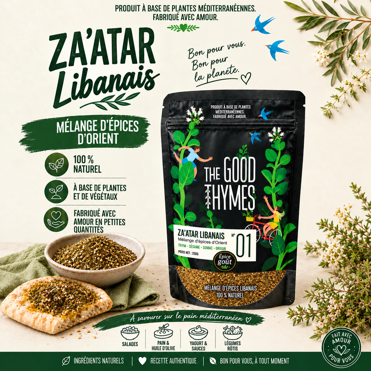 Zaatar Libanais 100% Naturel